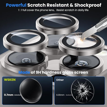 WSKEN for iPhone 16 Pro/iPhone 16 Pro Max Camera Lens Protector - Image 3