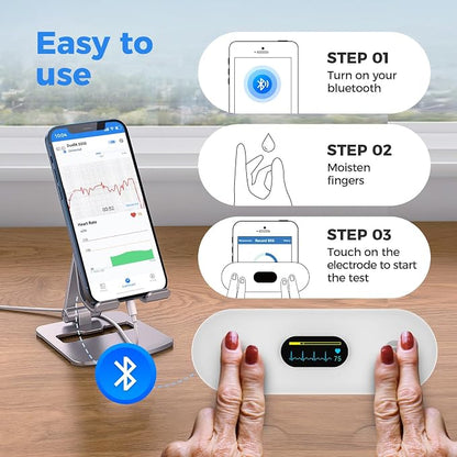 Portable Heart Rate Monitor, Wireless Home Use Heart Rhythm Tracker, Heart - Image 3