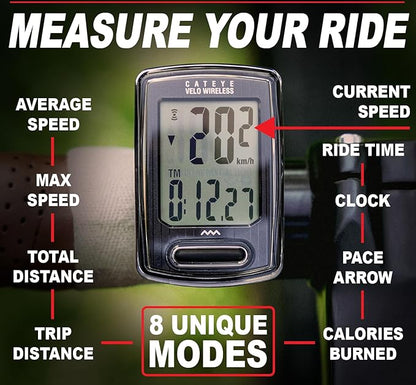 CATEYE Velo Wireless Bike Computer – Analog Speedometer & Odometer - Image 3