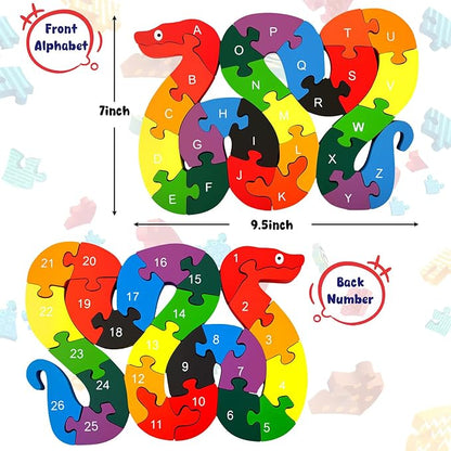 LovesTown Montessori Wooden Alphabet Puzzle - Image 2