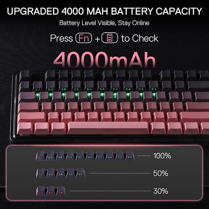 Redragon K728 PRO 80% Wireless Gasket Gaming Keyboard, 3-Mode 87 Keys TKL - Image 8