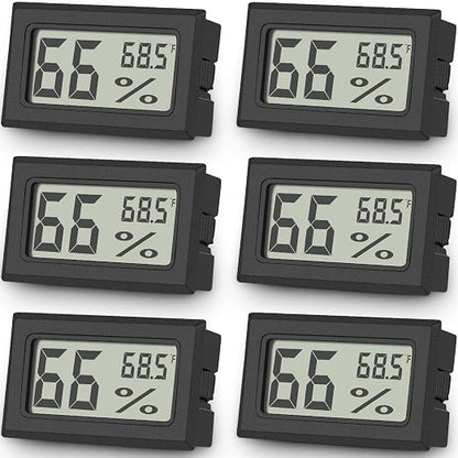 Vaikby 6-Pack Mini Digital Thermometer Hygrometer, Indoor Humidity Monitor by Vaikby