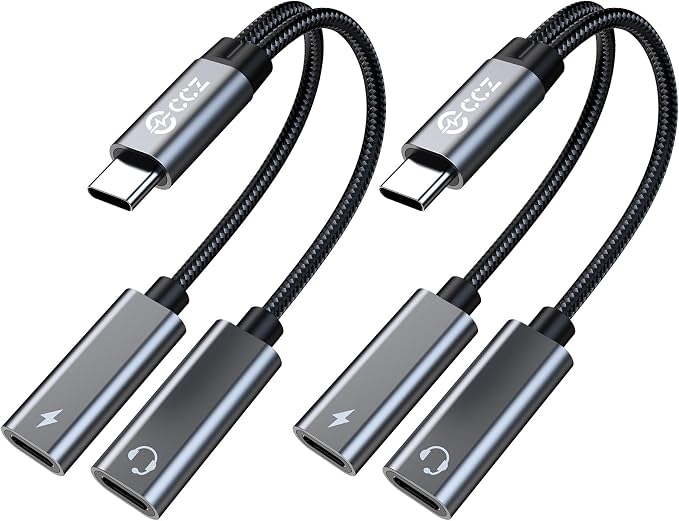 USB C Splitter, 1 in 2 Out Dual USB C Type Headphone and Charger Audio Adapter - Image 9