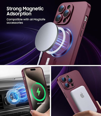 Magnetic for iPhone 15 Pro Max Case Slim Soft Silicone Bumper Shockproof - Image 2