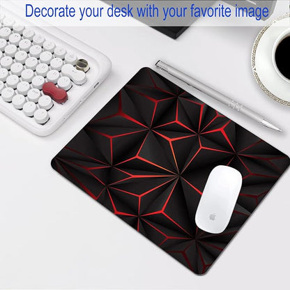 Abstract Art Mouse Pad with Personalized Red Design Computer Laptop Non-Slip - Image 7