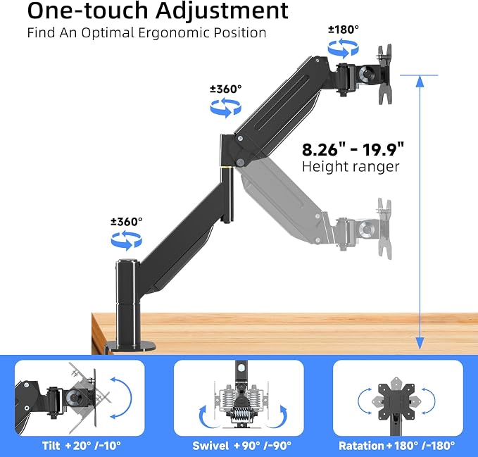 Suptek Ultrawide Single Monitor Arm Mount - Image 4
