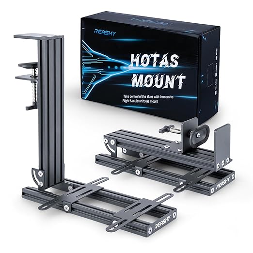 Reashy Hotas Mount, Joystick Mount, Aluminum Flight Stick Desk Mount by REASHY