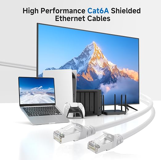 Cable Matters 10Gbps Snagless Long Shielded Cat 6A Ethernet Cable - 125ft - Image 2