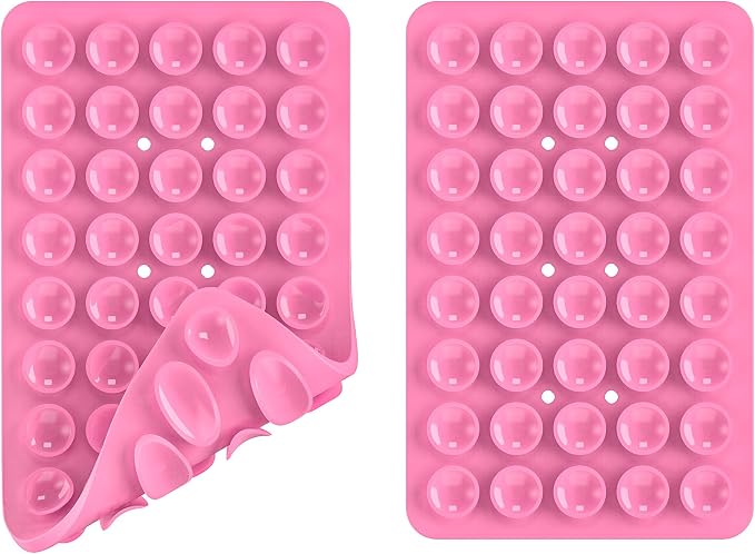 2PACK Silicone Double Sided Suction Phone Case Mount, Detachable Hands Free & - Image 3