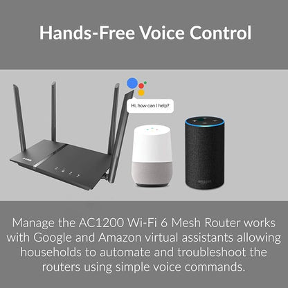 D-Link WiFi Router AC1200 High Power Gigabit Ethernet Dual Band Mesh Wireless - Image 2