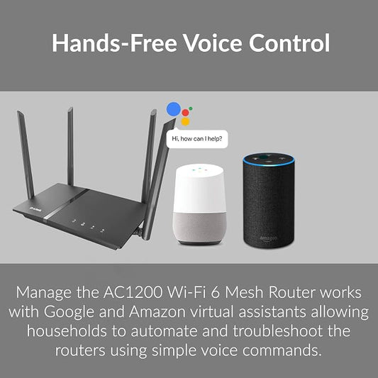 D-Link WiFi Router AC1200 High Power Gigabit Ethernet Dual Band Mesh Wireless - Image 2