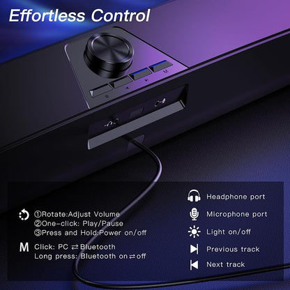 Computer Speakers for Desktop, PC Speakers Gaming Sound bar - Image 5