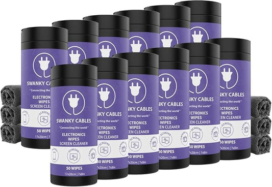 Screen Cleaner Wipes: Electronic Wipes by SWANKYCABLES