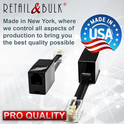 2-Pack RJ11 to RJ45 Adapter Phone Line to Ethernet – RJ11 Female to RJ45 Male - Image 5