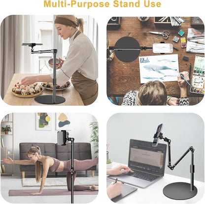 Overhead Phone Mount for Desk, Heavy Duty Rotatable Stand for Video Recording - Image 7