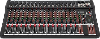 16 Channel Audio Mixer, Soundboard Mixing Console Sound Mixer DJ Sound by DNYSYSJ