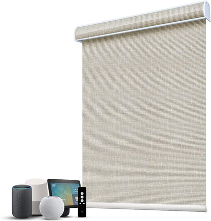 SmartWings Motorized 100% Blackout Shades Blinds, Custom Size, Cordless Window by SmartWings