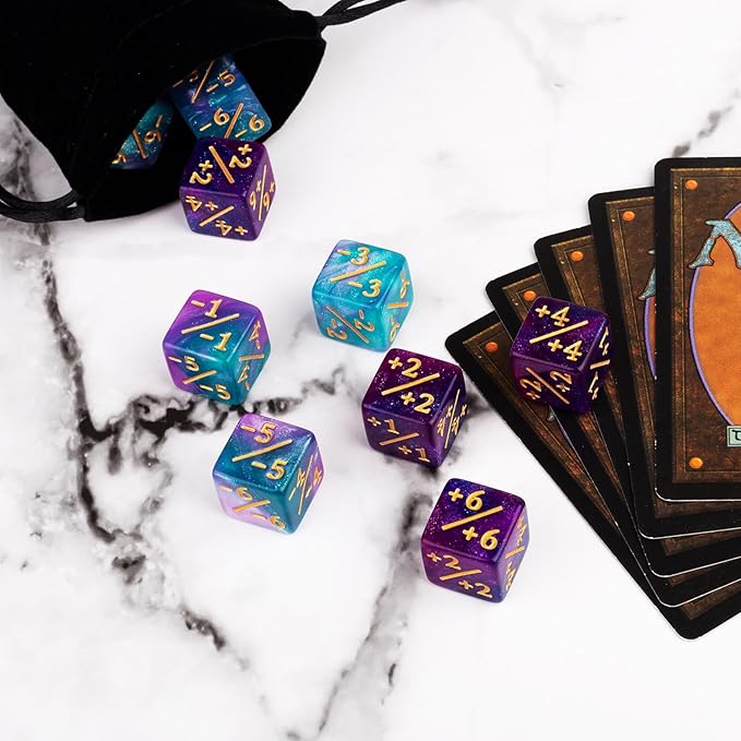 48 PCS MTG Counter Dice Magic The Gathering Counters Status Tokens Starry Sky - Image 5