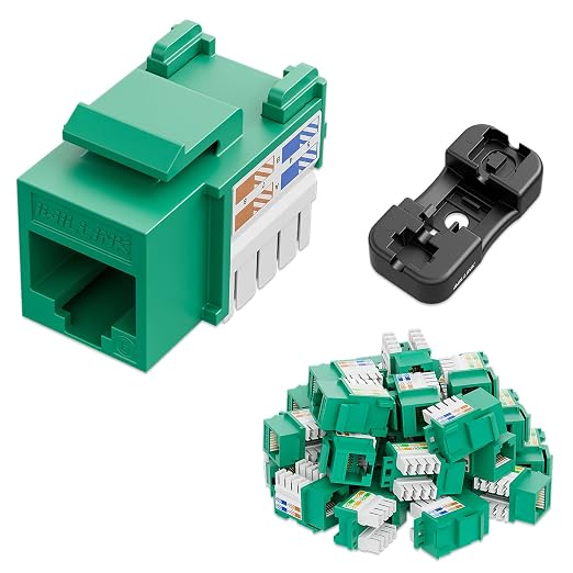 iwillink 10Gbps Cat6 Keystone Jack, RJ45 Keystone Jack 25-Pack and Keystone by IWILLINK