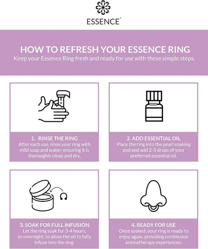 Essence Wearable Aromatherapy Nasal Diffuser – Lavender Essential Oil Nose Ring - Image 5