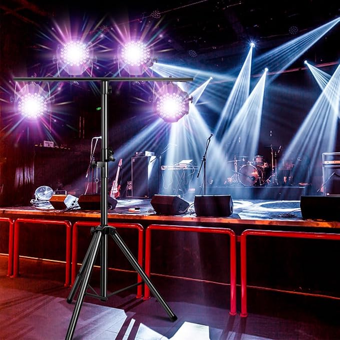 DJ Lights Stand 2 Pack, Heavy Duty DJ Stand, Portable Par Can Tripod Stage - Image 8