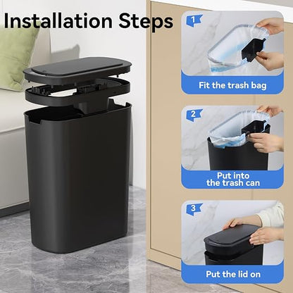 FRESHLIX 5 Gallon Bathroom Automatic Trash Can - Image 7
