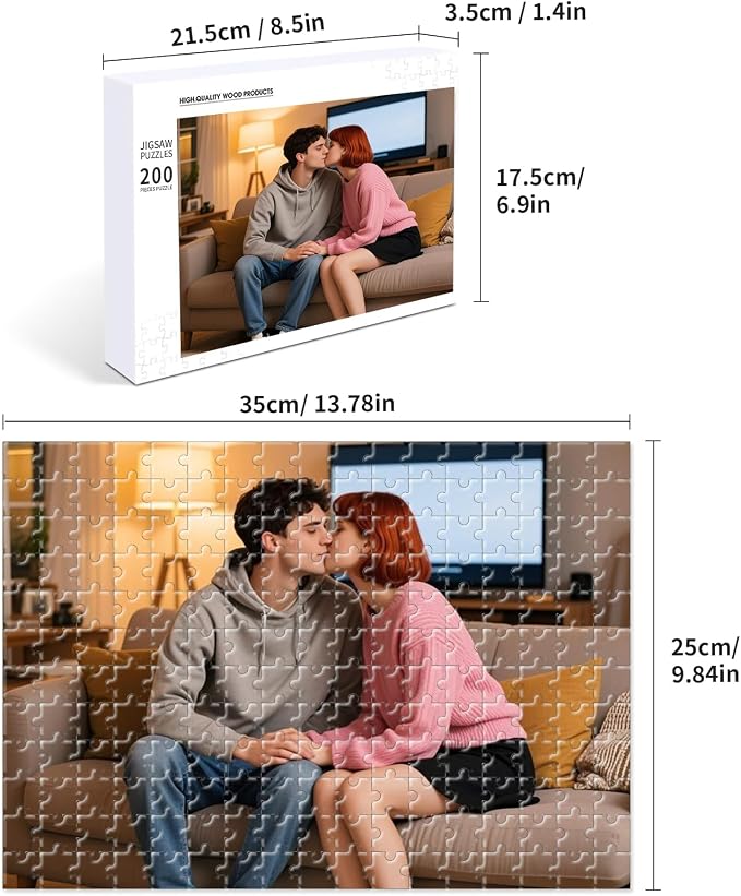 Custom Photo Puzzle – Personalized Jigsaw Puzzle 200/300/500/1000/1500 Pieces – - Image 3