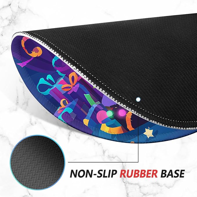 ITNRSIIET Mouse Pad Non-Slip Rubber Base Smooth Surface Stitched Edges - Image 4