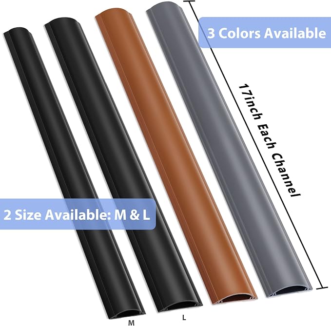 Cord Cover Floor 34in, Large Capacity Floor Cable Cover, Hard PVC Cord Hider - Image 6