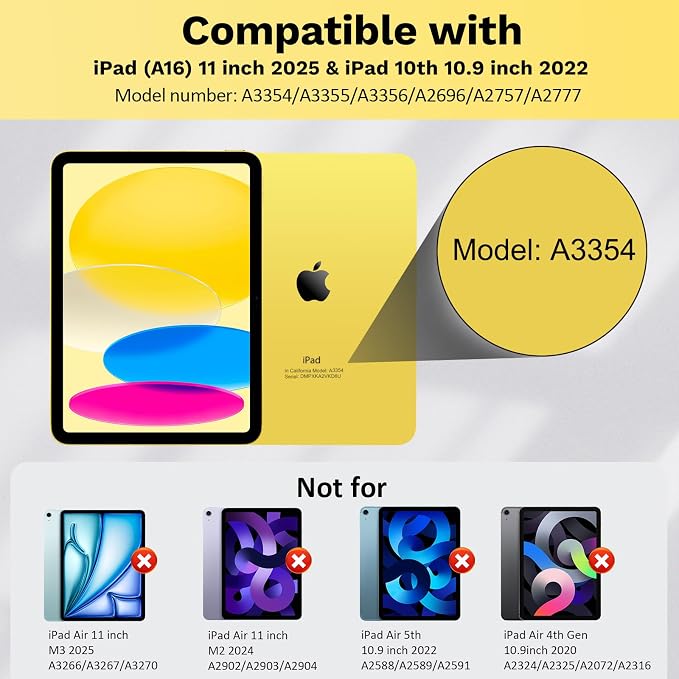 MoKo Touch Keyboard Case for iPad 11th Generation 11 inch 2025, iPad 10th - Image 2