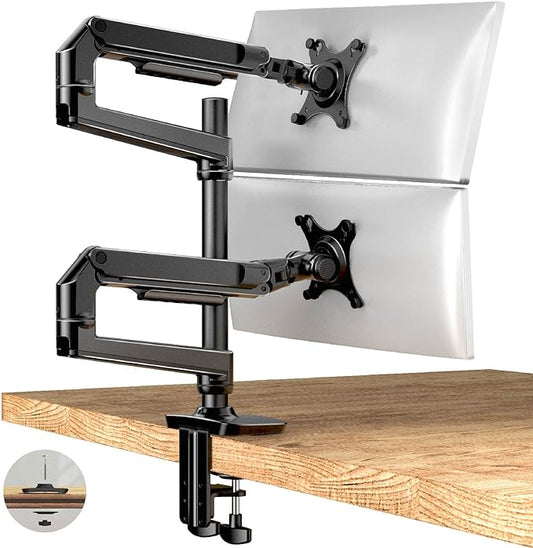 Dual Monitor Mount, Holds Screens up to 40 Inches and 25 lbs, Fully Adjustable by Ergounion