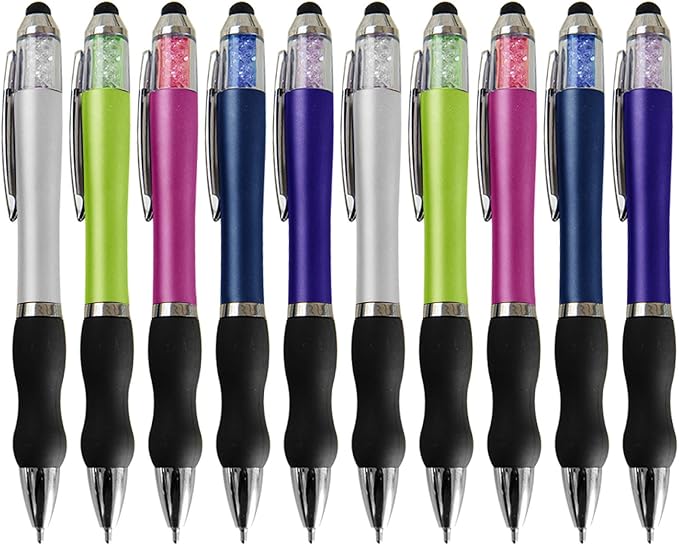NC Ballpoint Pens 2 in 1 Stylus Pens Medium 1.0mm Point Black Ink by Linbsunne