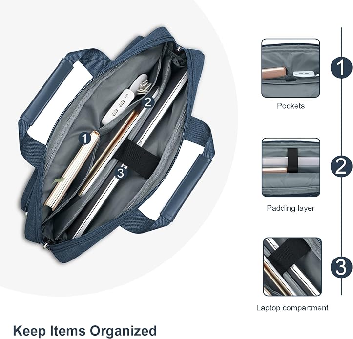 MOSISO Laptop Shoulder Bag, Computer Bag - Image 3