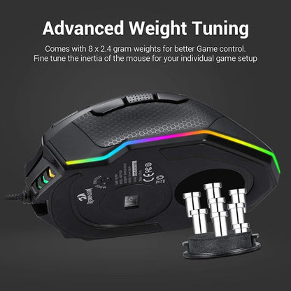 Redragon M801 Gaming Mouse, RGB PC Gaming Mouse MMO - Image 3