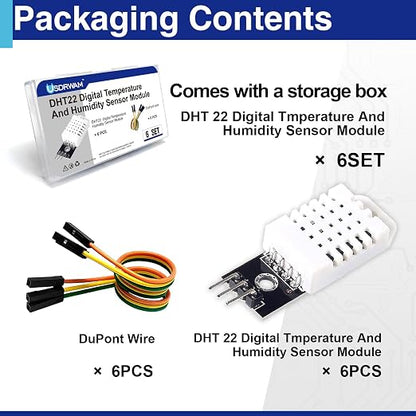 6 Set Digital Temperature and Humidity Sensor Modules, Compatible - Image 3