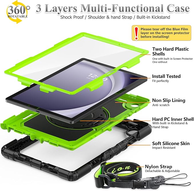 SEYMAC stock Case for Samsung Galaxy Tab A9 8.7'', Full-Body Drop Protection - Image 8