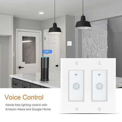Smart Switch4 Pack, Double Smart Light Switch, Milfra in-Wall WiFi Smart Switch - Image 8