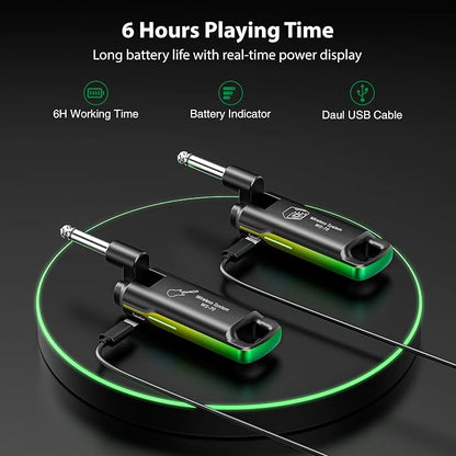 LEKATO Wireless Guitar System UHF Wireless Guitar Transmitter Receiver - Image 4