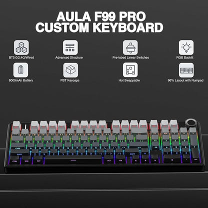 AULA F99 Pro Wireless Mechanical Keyboard - Image 2
