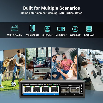 GiGaPlus 6 Ports 2.5Gb Unmanaged Ethernet Switch - Image 5