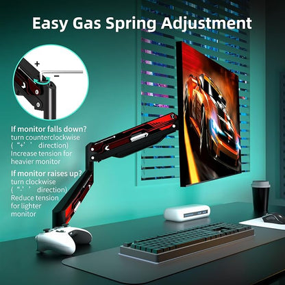 Suptek Monitor Mount Gas Spring Arm Desk Mount Stand - Image 5