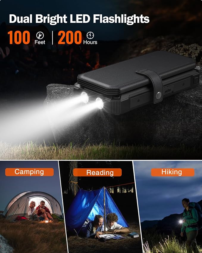 GOODaaa Solar Charger Power Bank, Portable Wireless Charger 36800mAh - Image 6