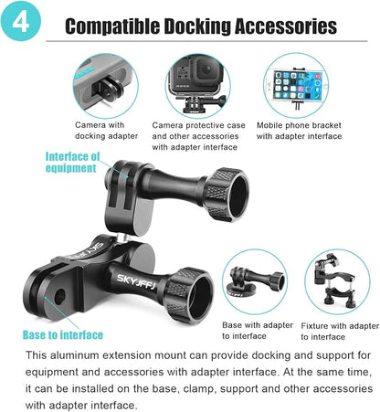 Aluminum Ball gopro Handlebar Mount, 360 Rotation and Lock Any Direction - Image 5