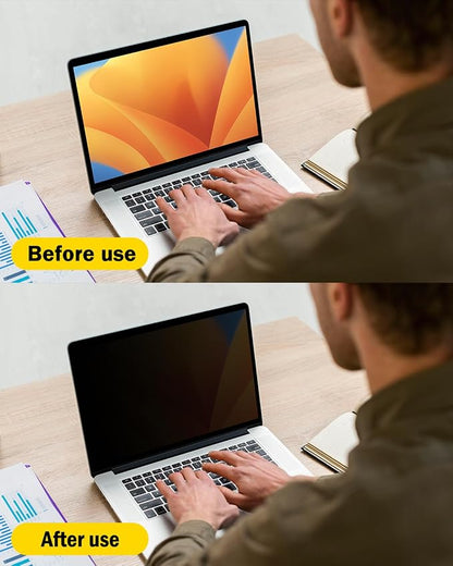 F FORITO 14 Inch 16:10 Laptop Privacy Screen Protector, 360° Anti Peeping and - Image 3