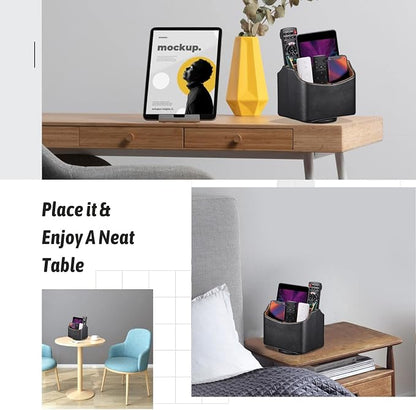 Remote Control Holder, Spinning Desk Organizer, Nightstand Bedside Caddy - Image 7