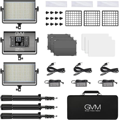 GVM 65W RGB Video Light with Softbox, 1300D LED Video Lighting Kit, - Image 7