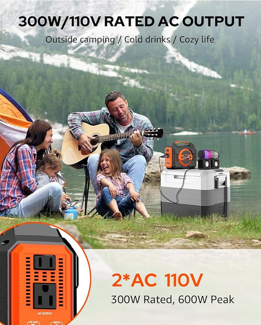 Portable Power Station Bank 300W Rated, 220Wh Solar Powered Power Bank - Image 2