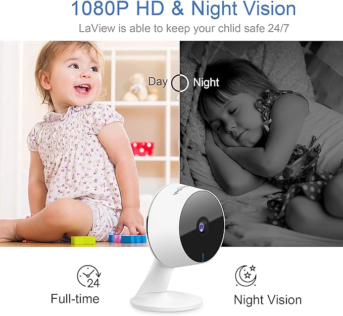 LaView Security Cameras 4pcs, Home Security Camera Indoor 1080P, Wi-Fi Cameras - Image 4