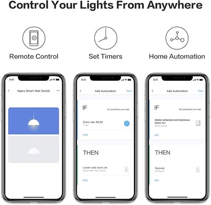 Aqara Smart Light Switch, Requires AQARA HUB, Zigbee Light Switch, Remote - Image 3