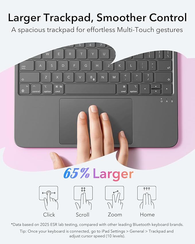ESR iPad 11th 2025/10th Gen Flex Keyboard Case, Ultra-Light Magnetic Detachable - Image 5